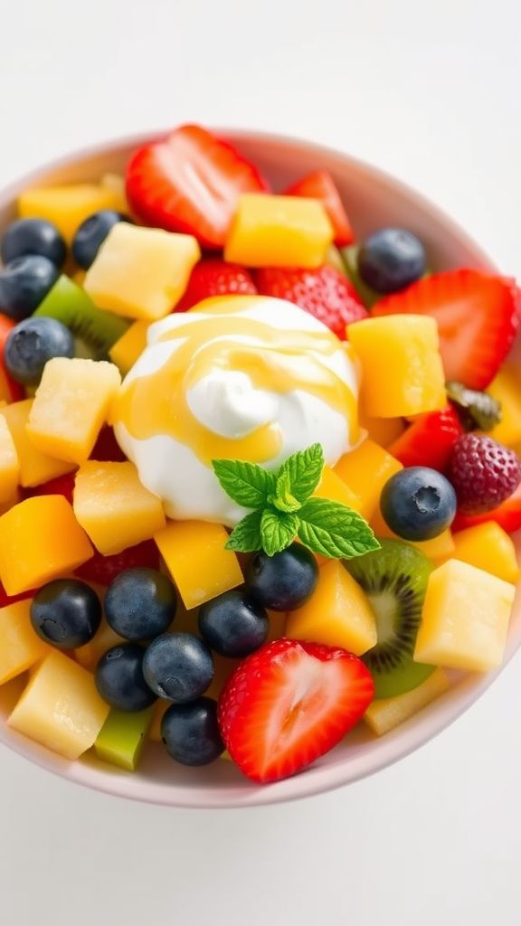 Tropical Fruit Salad with Coconut Yogurt  