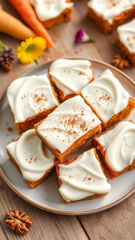 Vanilla Carrot Cake Bars  