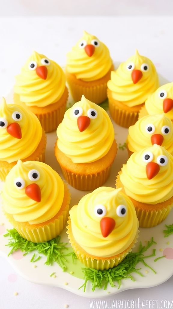 Whimsical Chick Cupcakes  