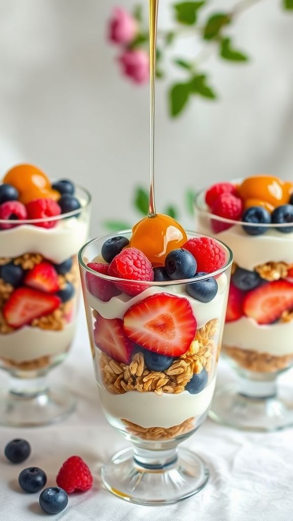 Yogurt Parfaits with Granola and Berries