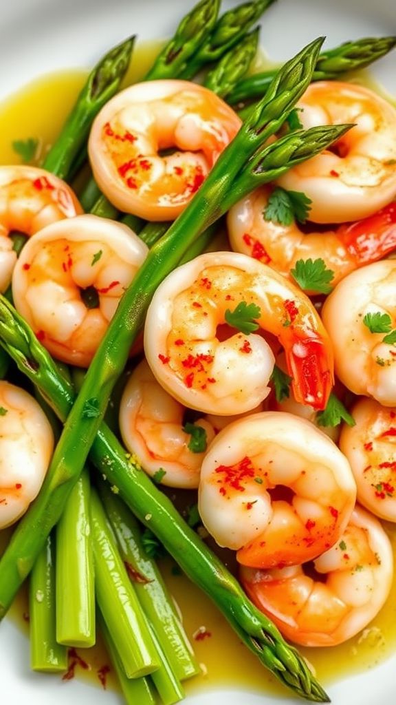 Zesty Lemon Butter Shrimp with Asparagus