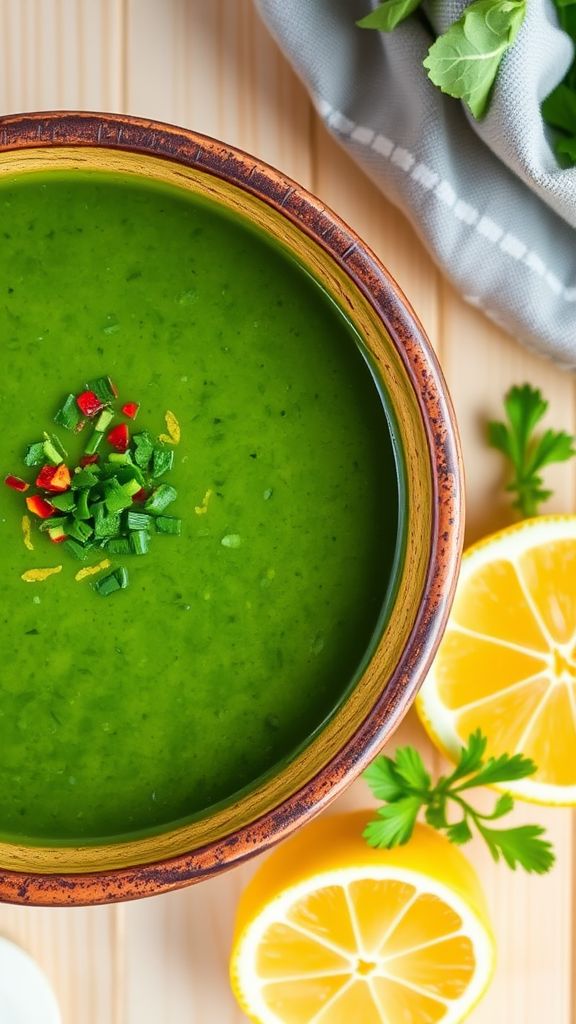 Zesty Spinach and Lemon Soup  