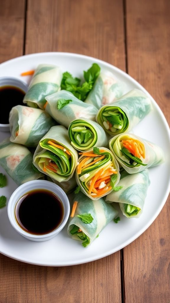 Zucchini and Feta Spring Rolls  