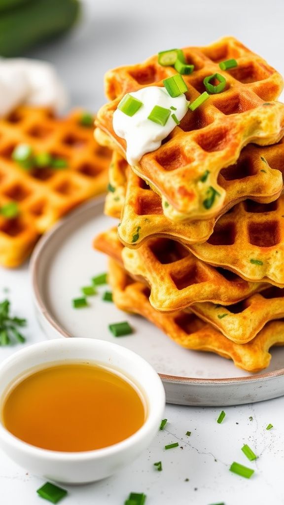 Zucchini Frittata Waffles