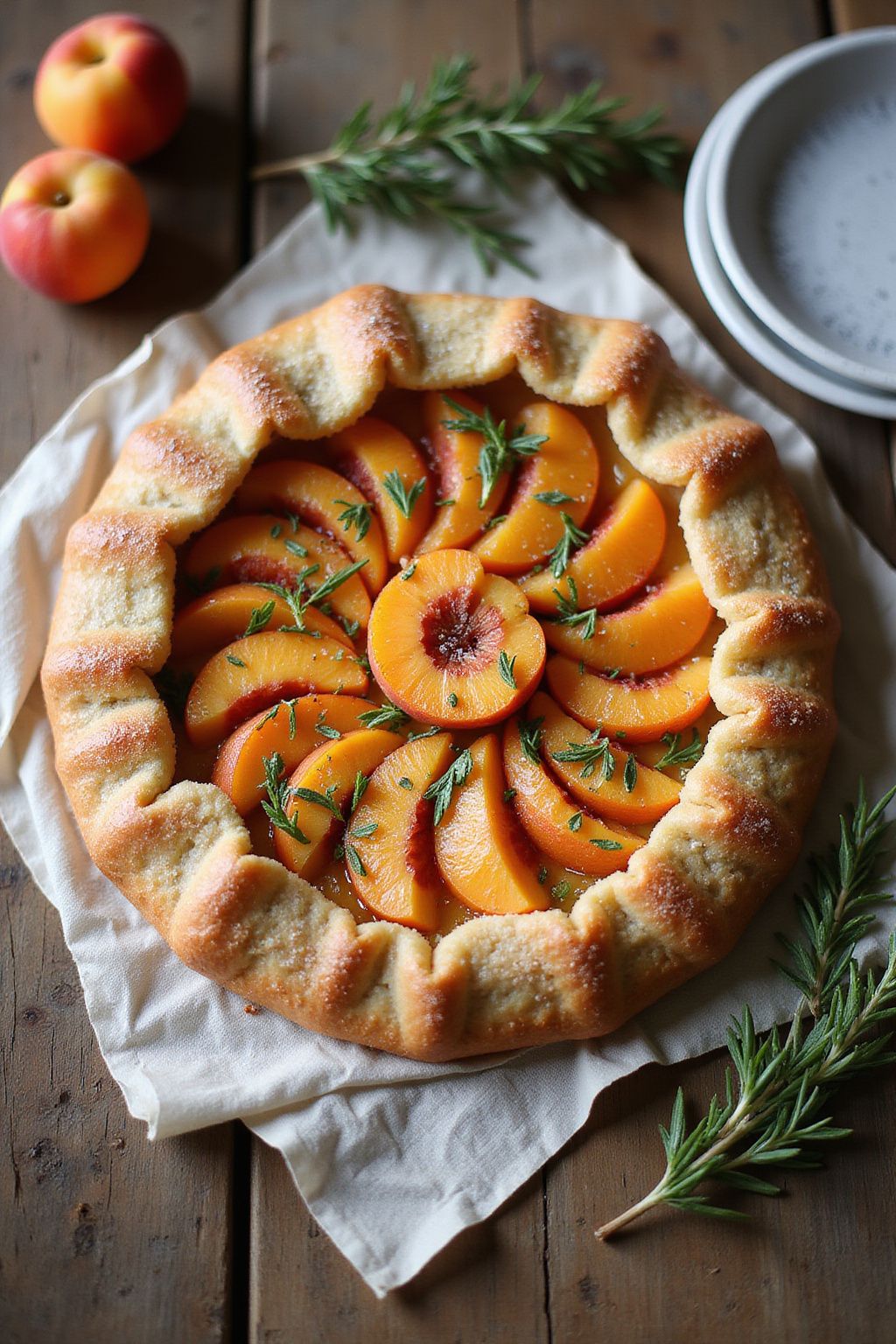 Apricot and Rosemary Galette  