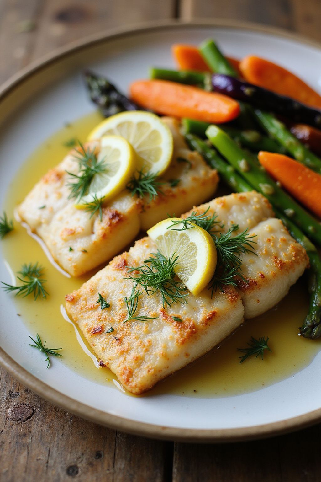 Baked Cod with Lemon and Dill