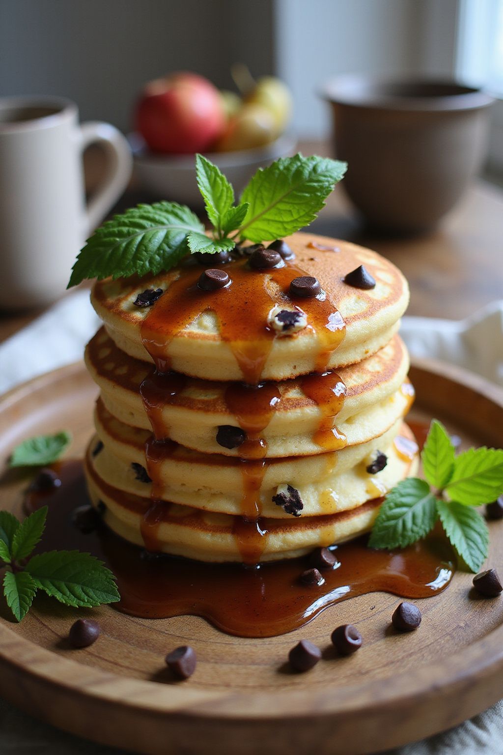 Chocolate Chip Protein Pancakes