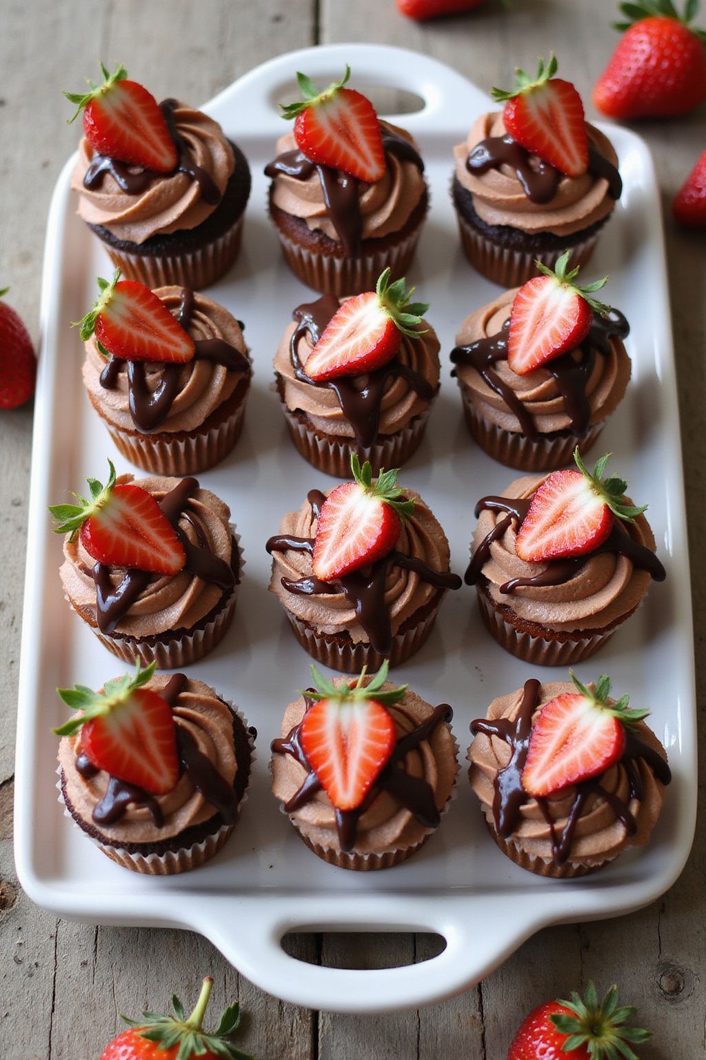 Chocolate Covered Strawberry Cupcakes 