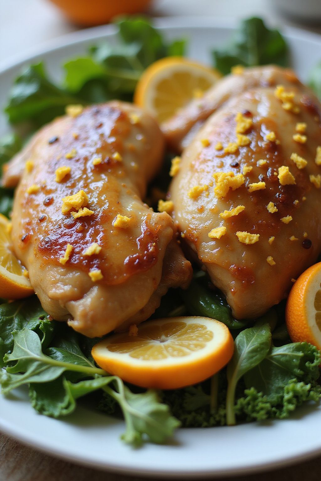 Citrus-Glazed Spring Chicken Thighs