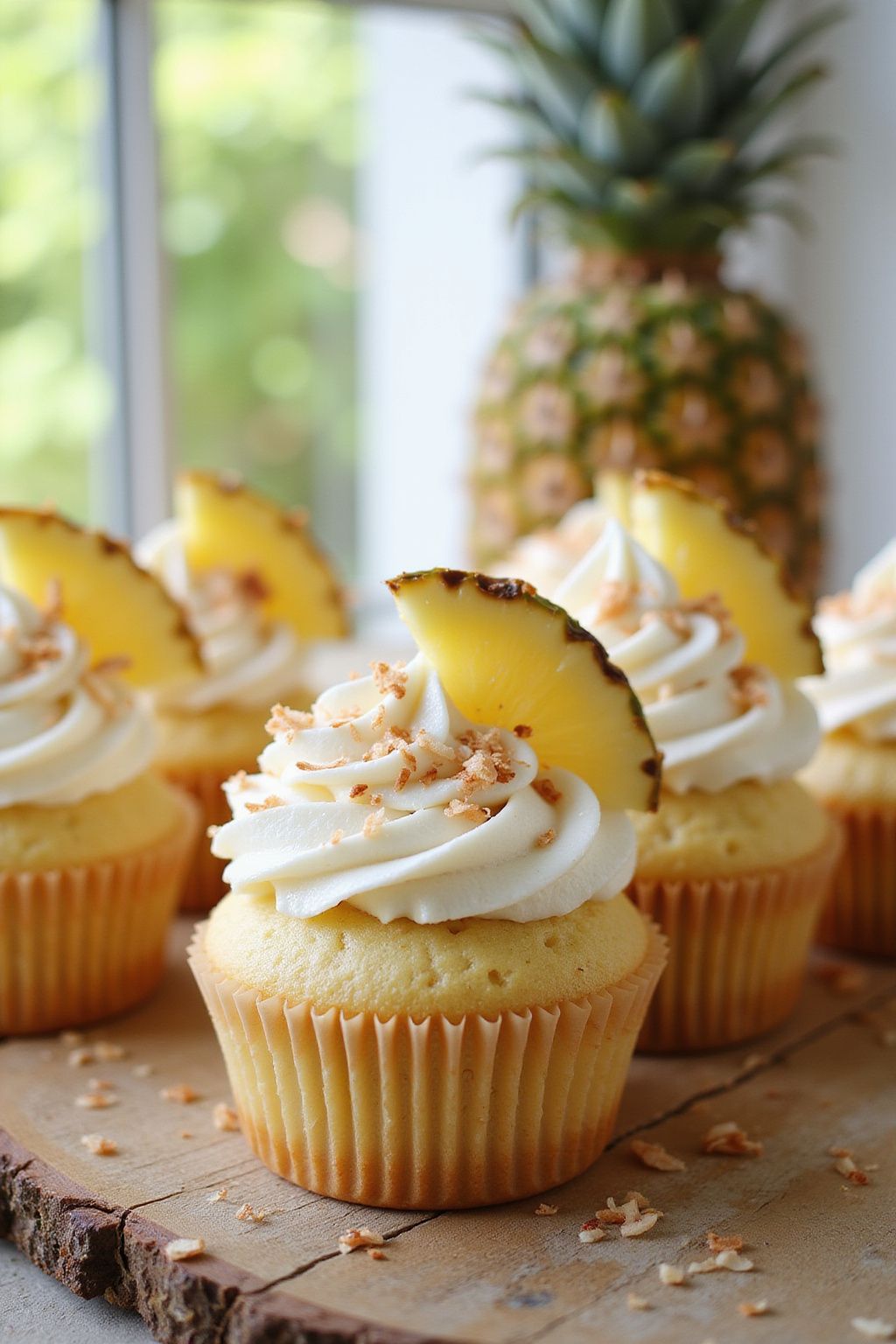 Coconut Cream Paradise Cupcakes 