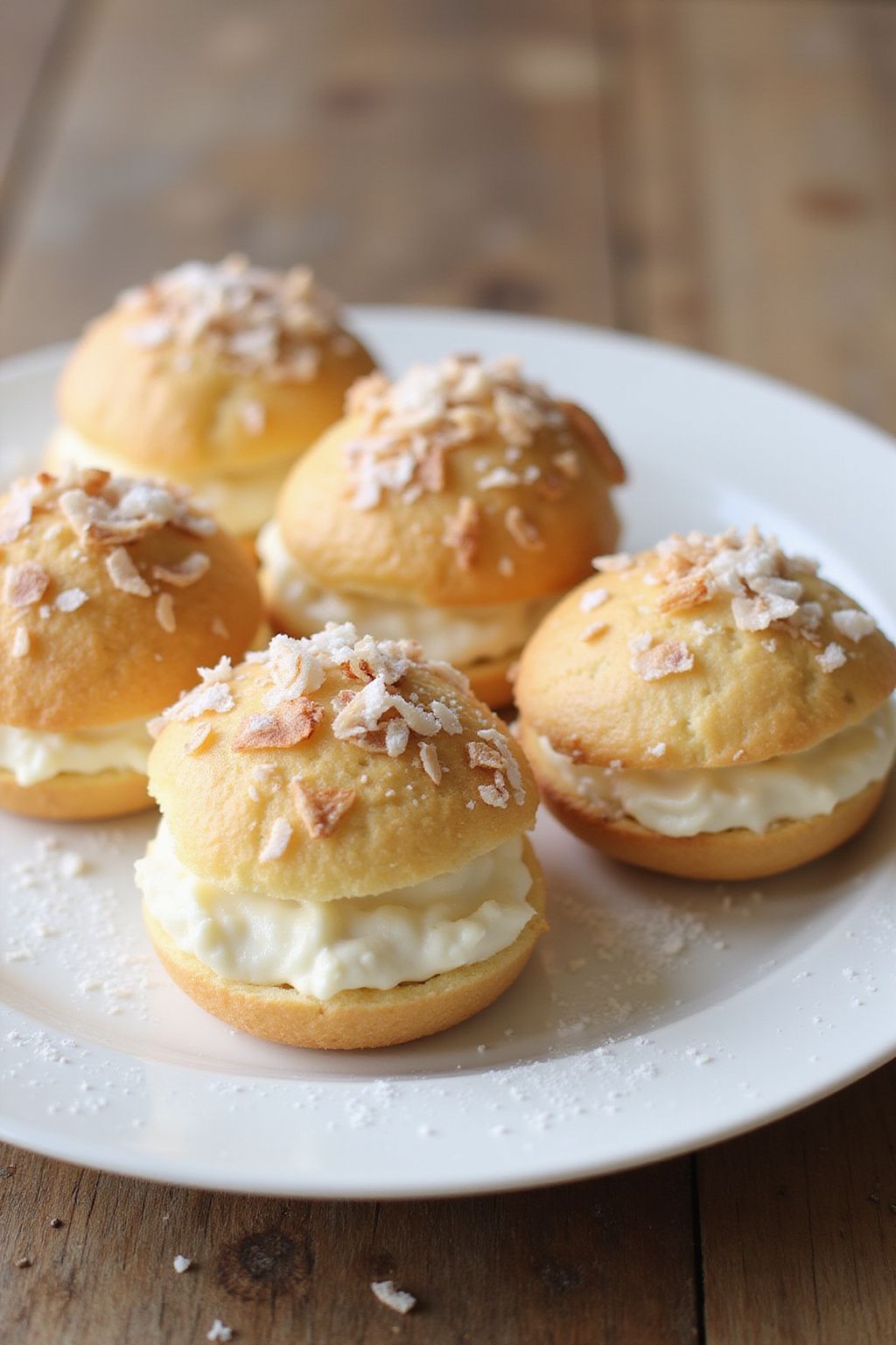 Coconut Cream Puffs