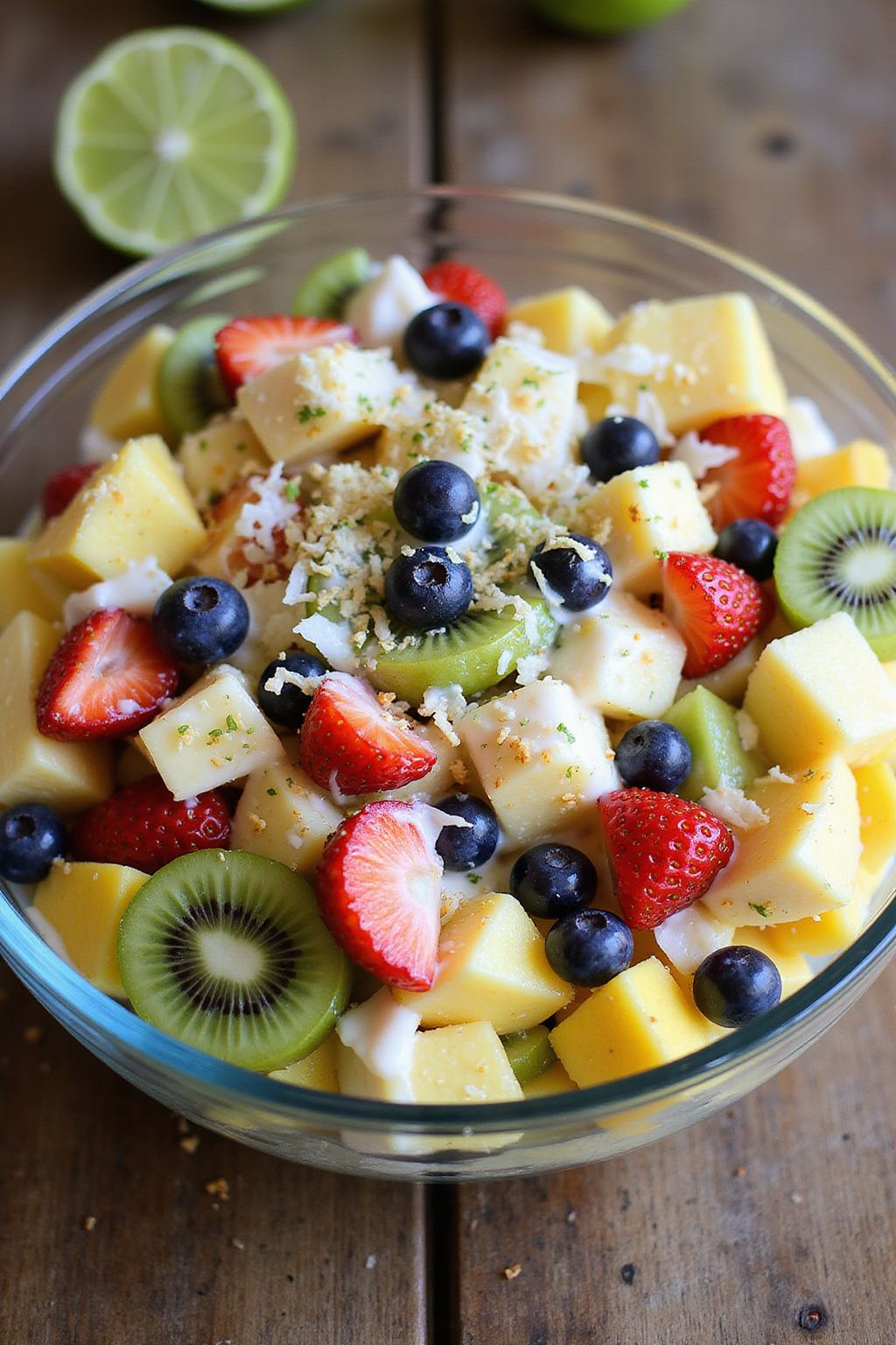 Coconut Lime Fruit Salad  