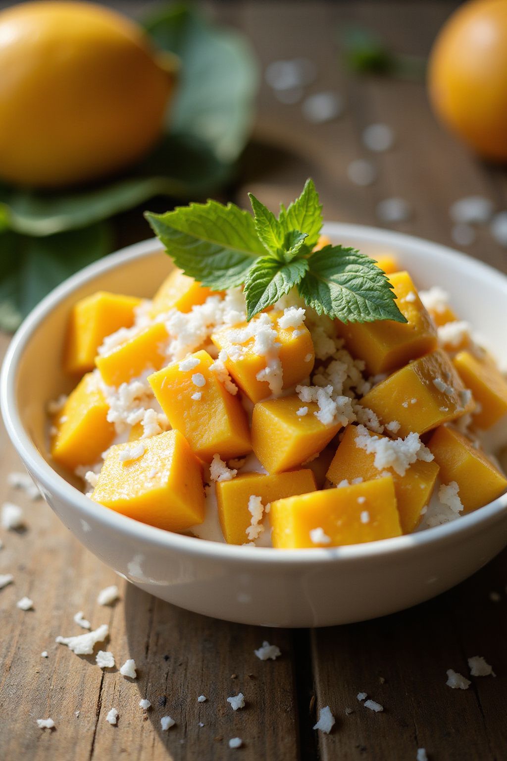 Coconut Mango Fruit Salad  