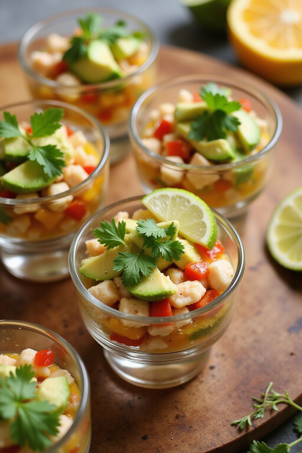 Crab and Citrus Ceviche Cups  