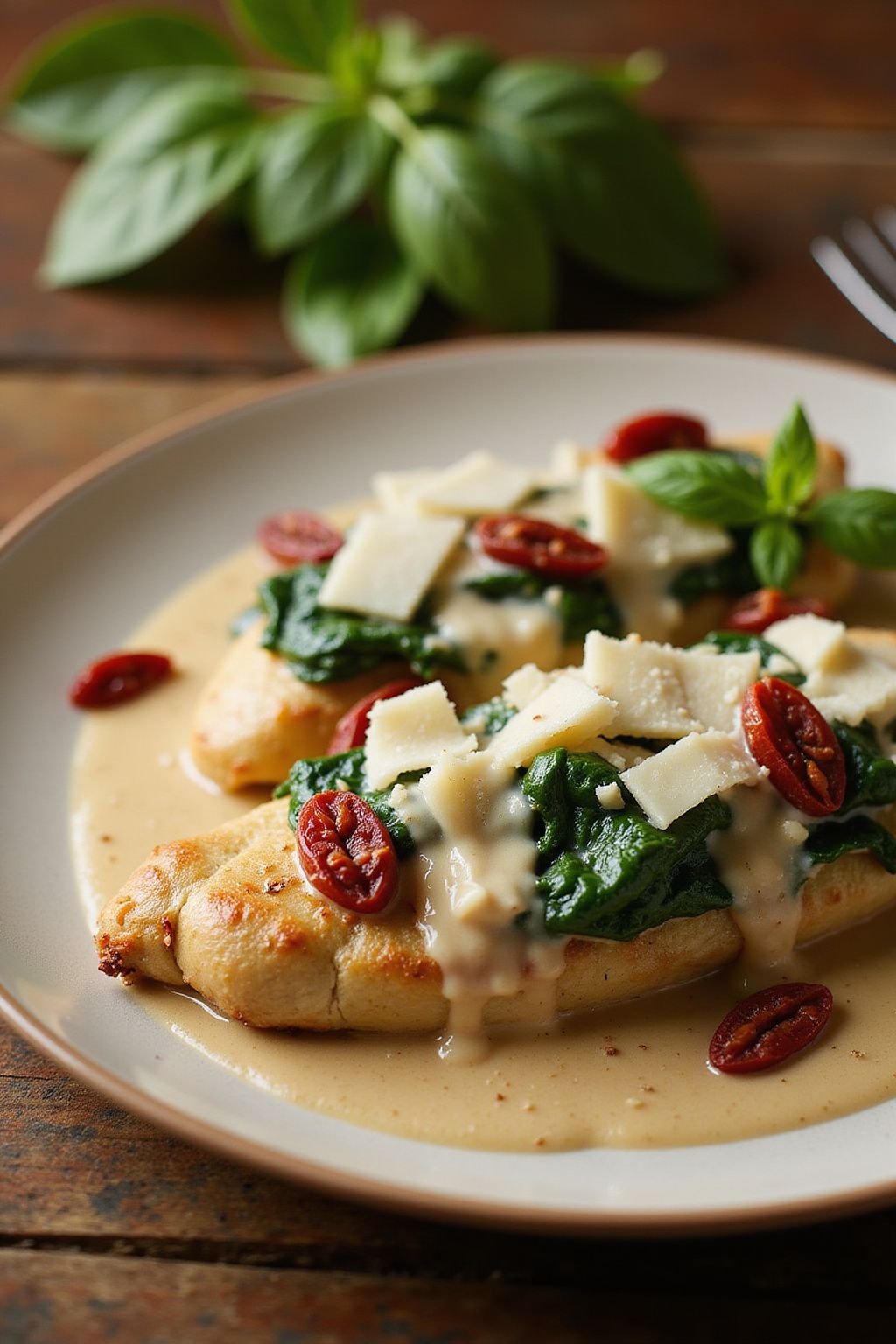 Creamy Garlic Tuscan Chicken  