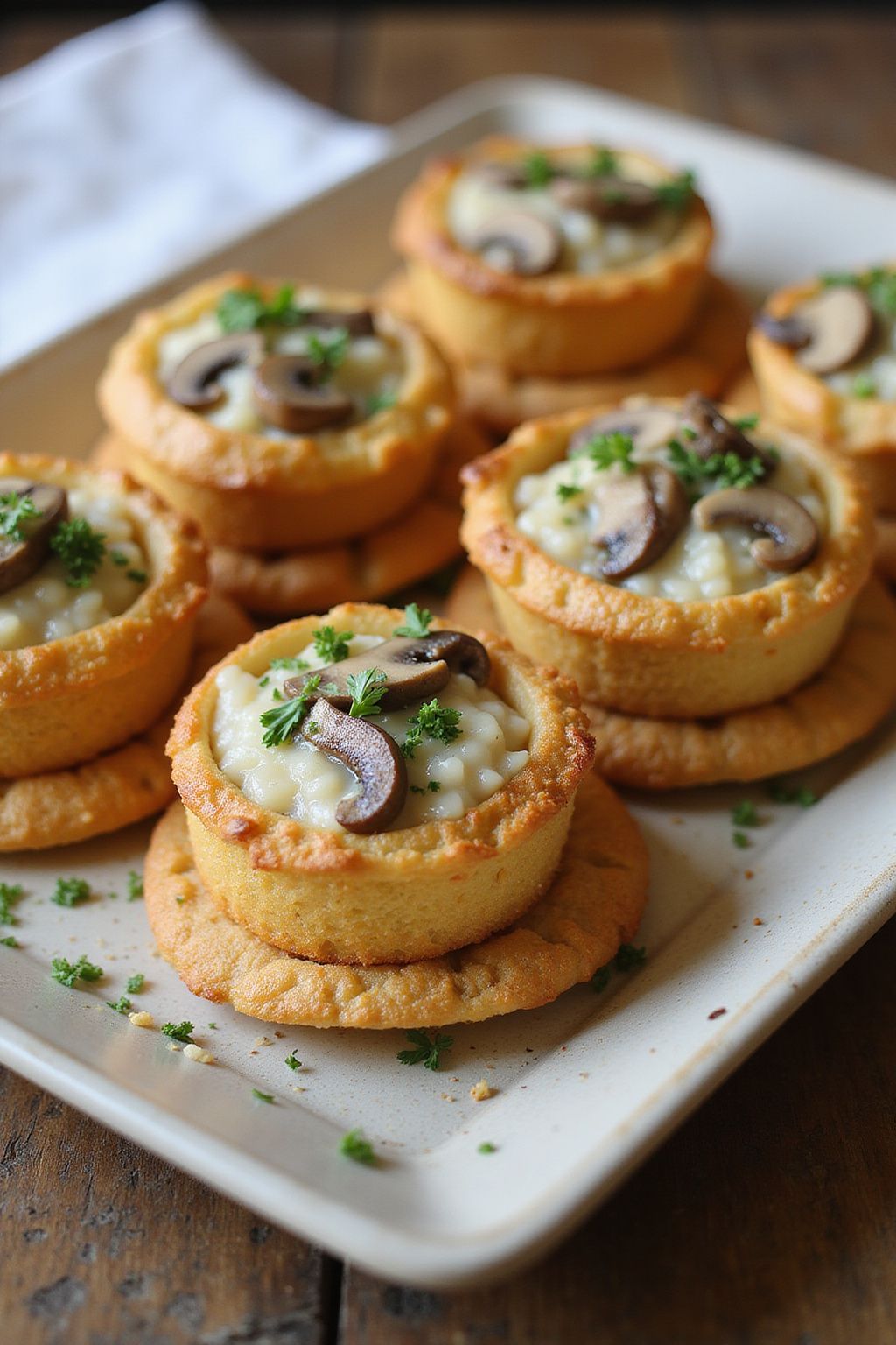 Creamy Mushroom Risotto Cups  