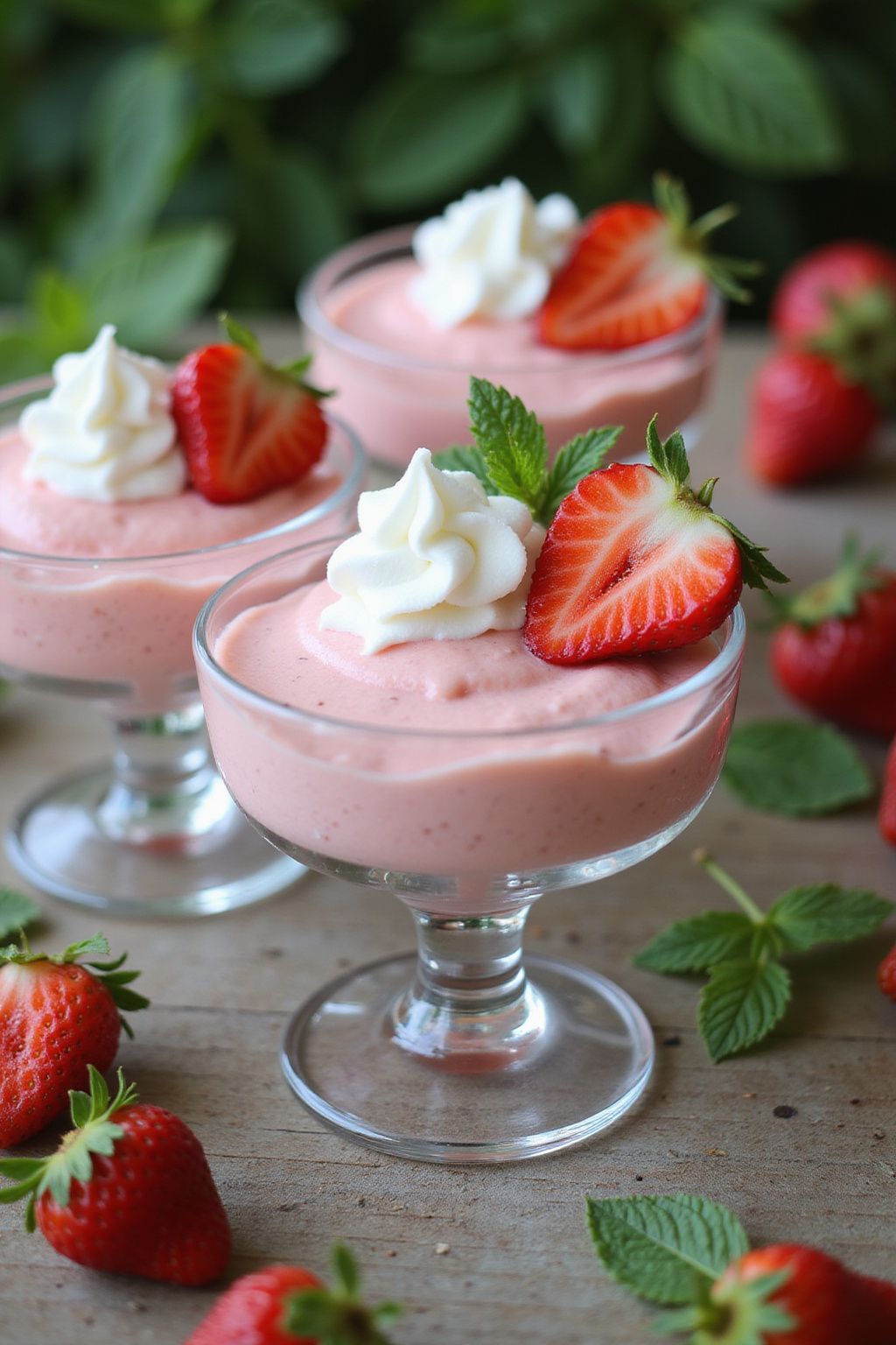 Creamy Strawberry Mousse  