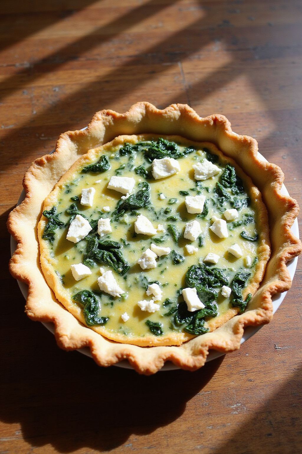 Easy Spinach and Feta Quiche  