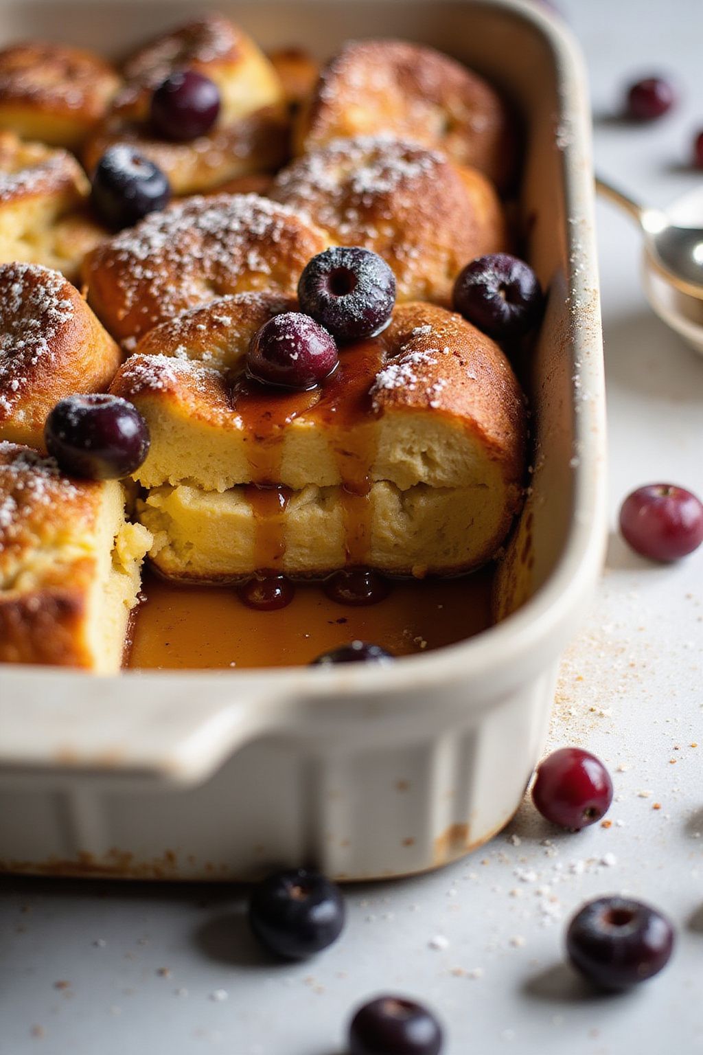 French Toast Casserole with Maple Syrup