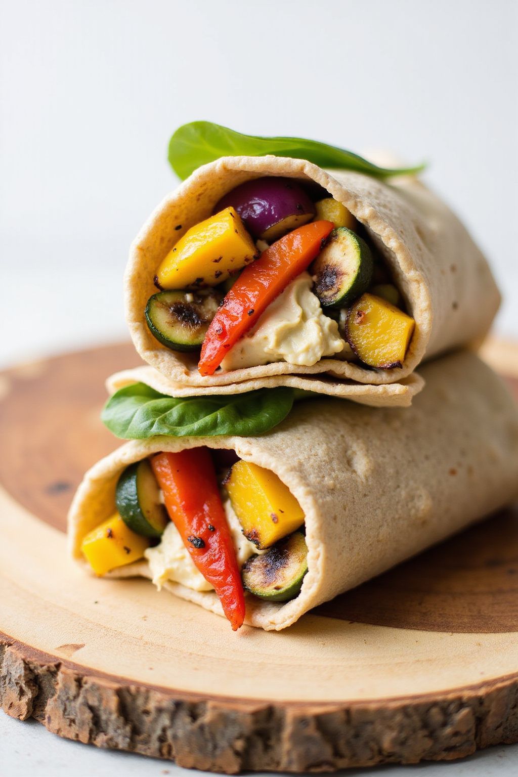 Grilled Vegetable and Hummus Wrap  