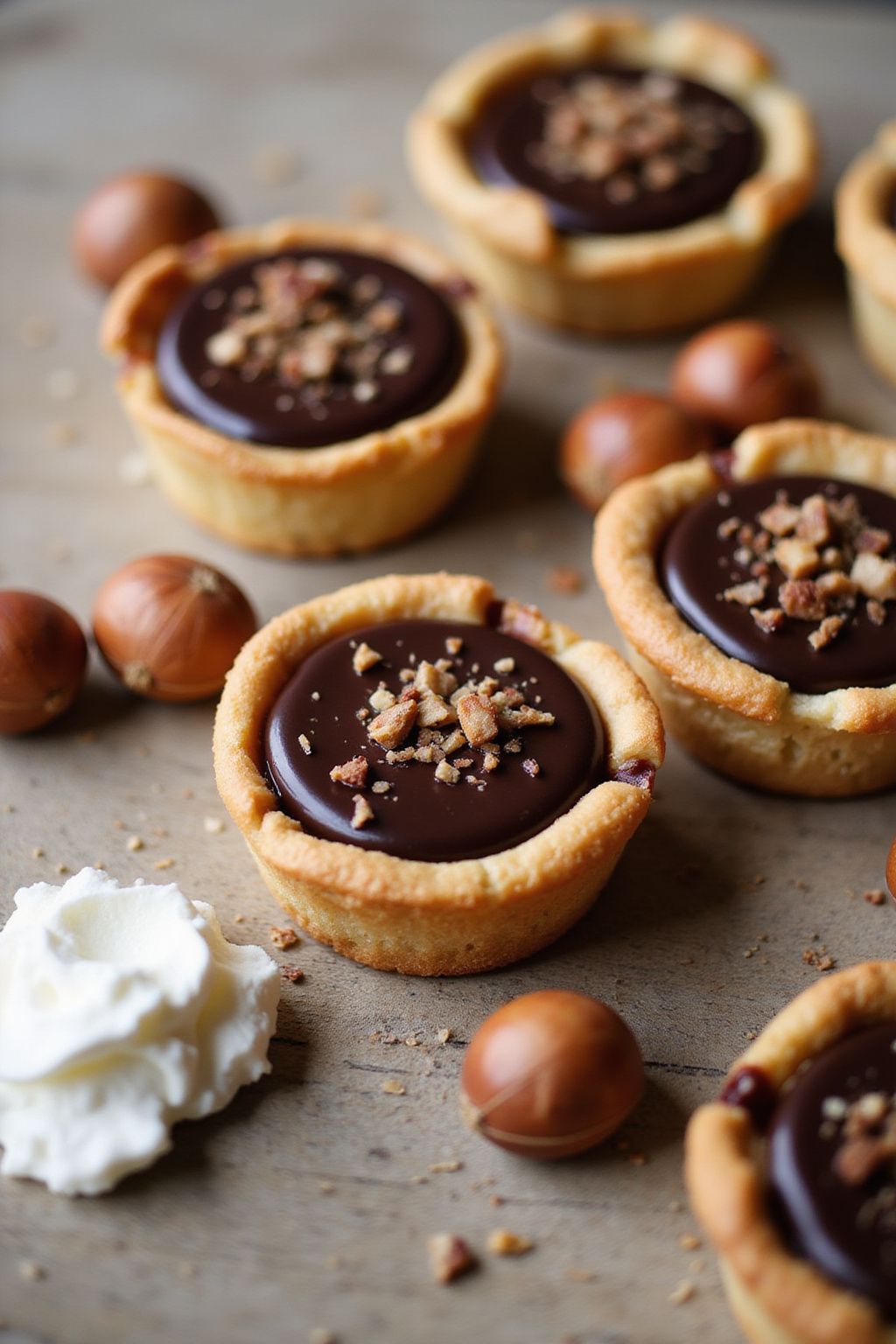 Hazelnut Chocolate Tartelettes