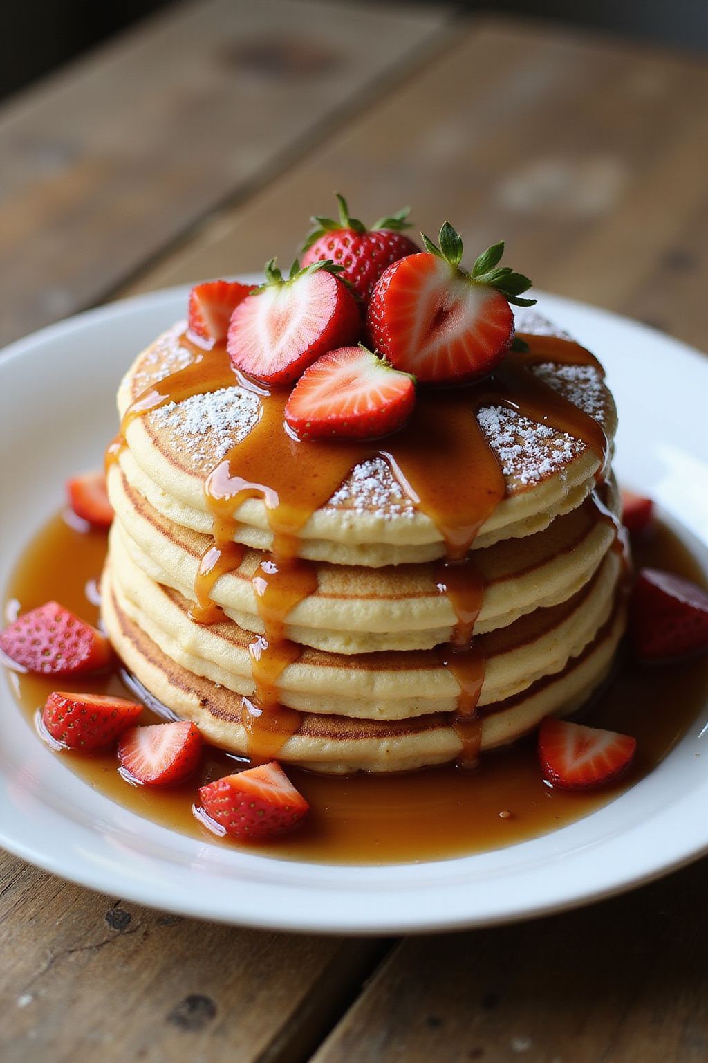 Heart-Shaped Strawberry Pancakes