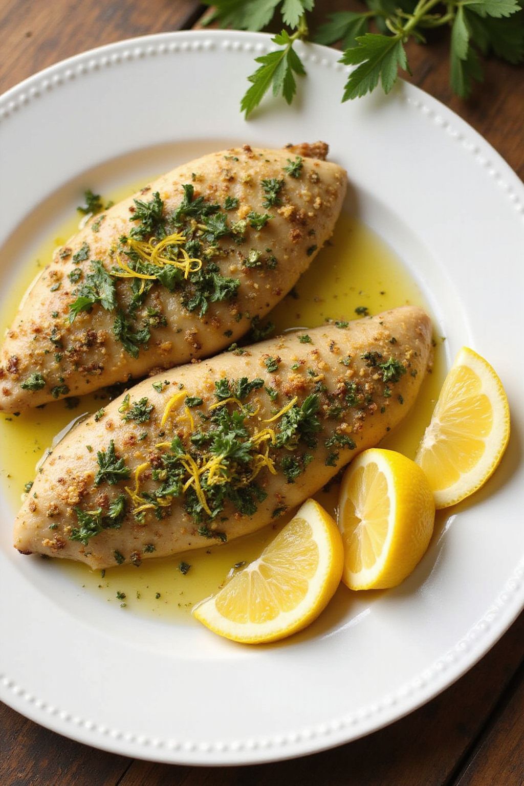 Herb-Crusted Spring Chicken with Lemon Zest