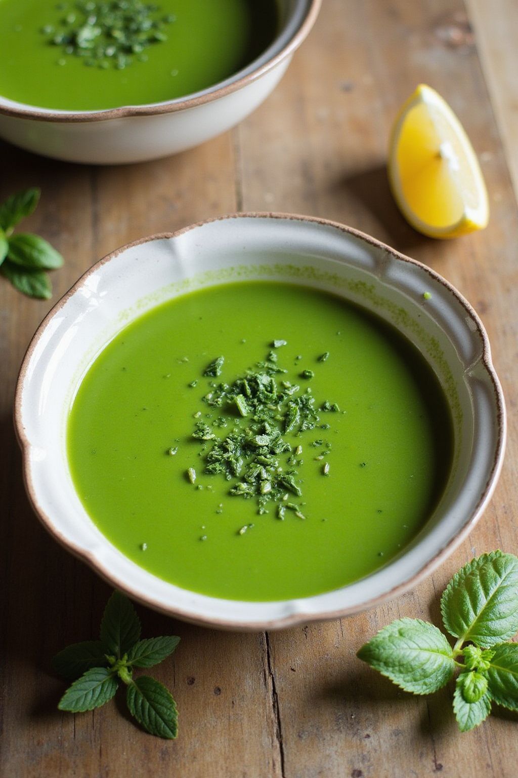 Herb-Infused Pea and Mint Soup