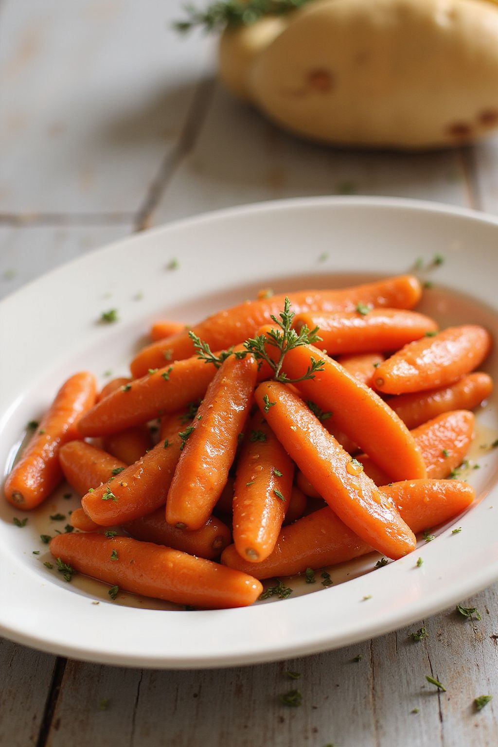 Honey Glazed Carrots with Thyme  