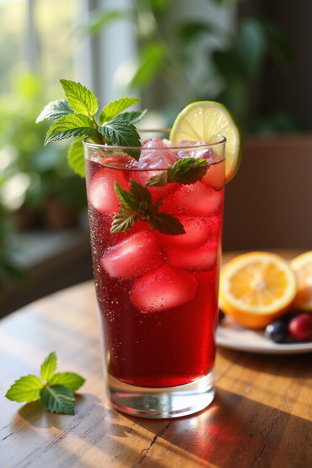 Iced Hibiscus Tea Refresher  