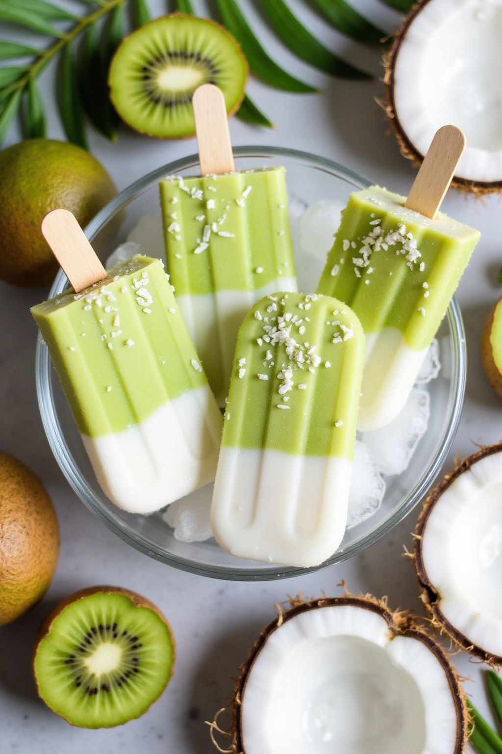 Kiwi Coconut Popsicles  