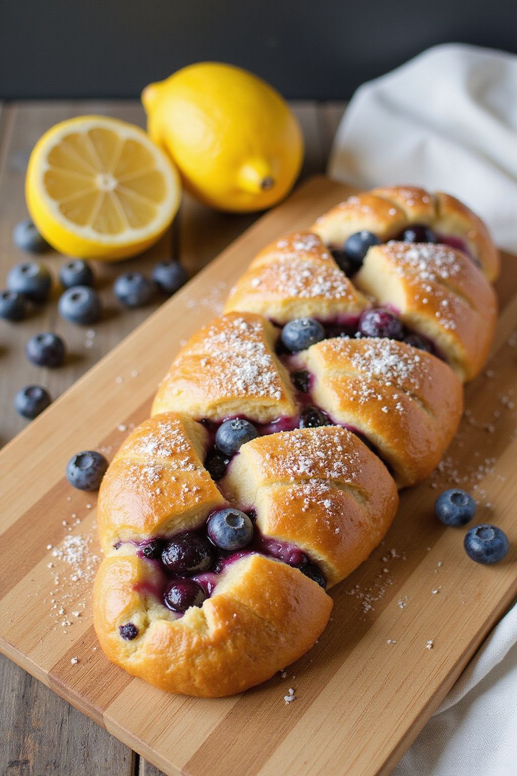 Lemon Blueberry Puff Pastry Braid