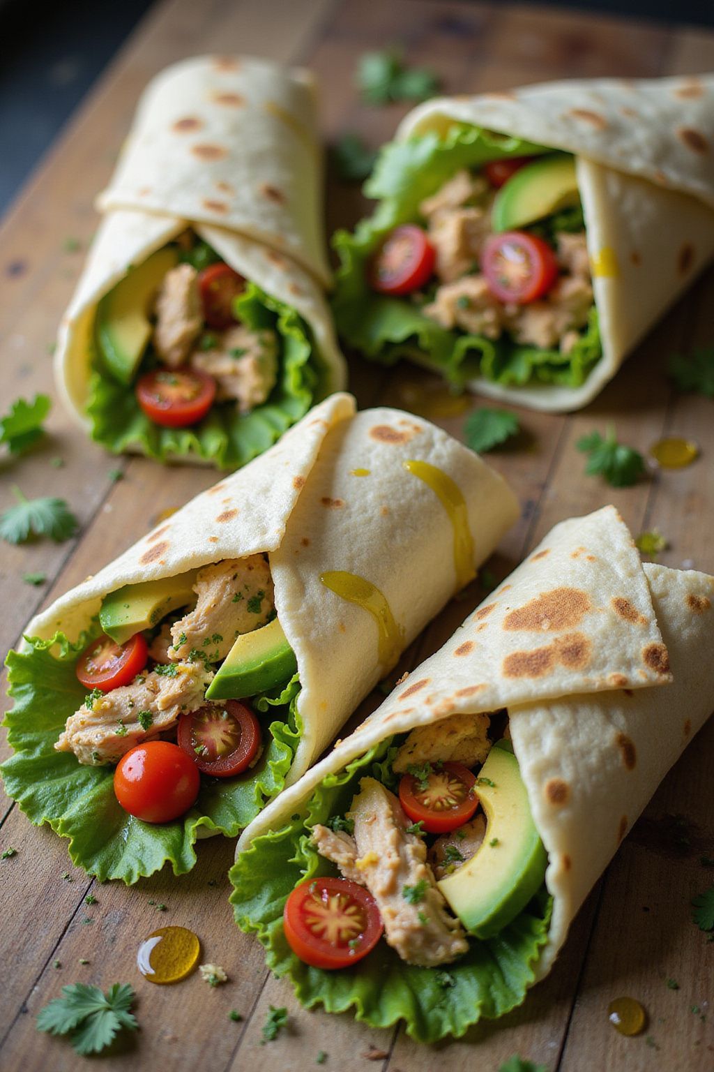 Lemon Herb Chicken Wraps  