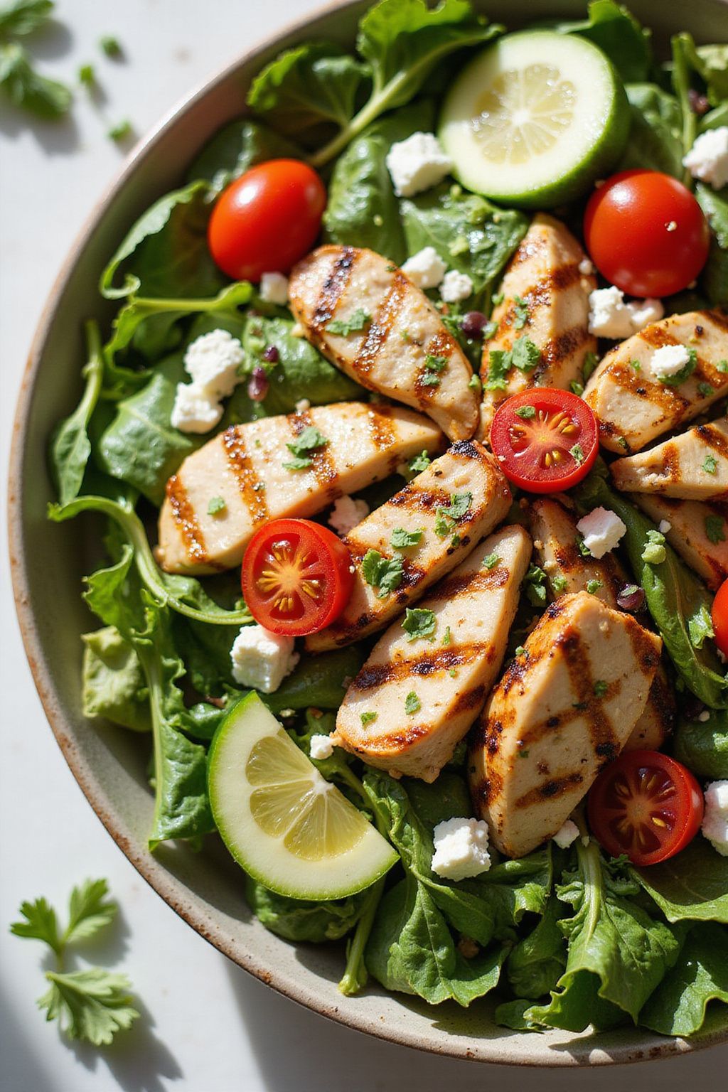 Lemon Herb Grilled Spring Chicken Salad