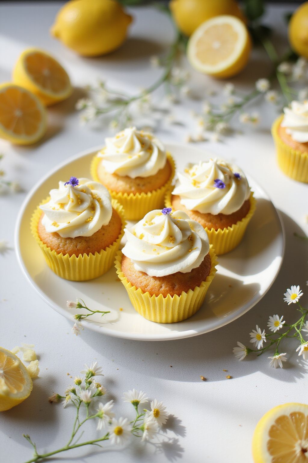 Lemon Zest & Elderflower Cupcakes 