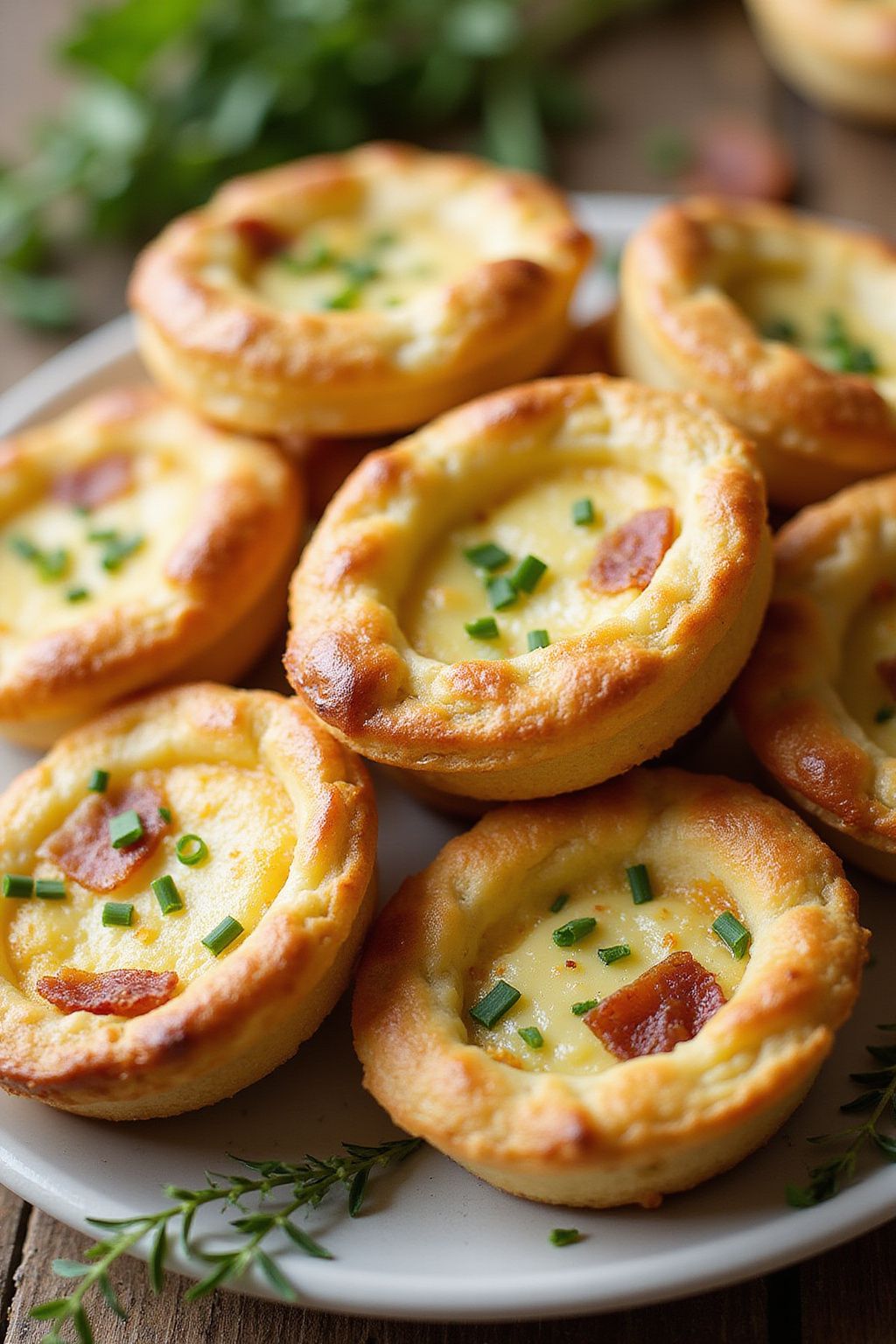 Mini Quiche Lorraine with Fresh Herbs  