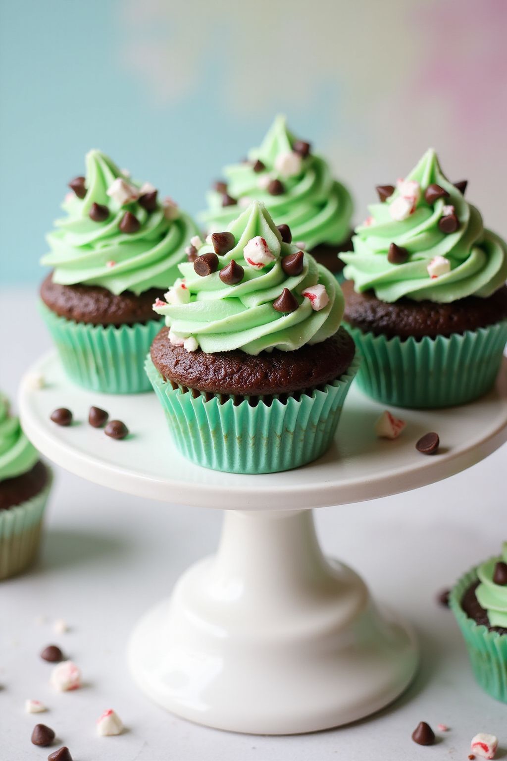 Mint Chocolate Chip Cupcakes 