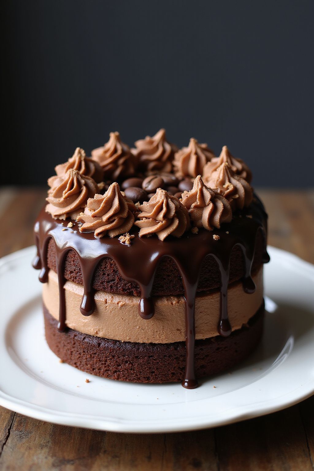 Mocha Espresso Drip Cake