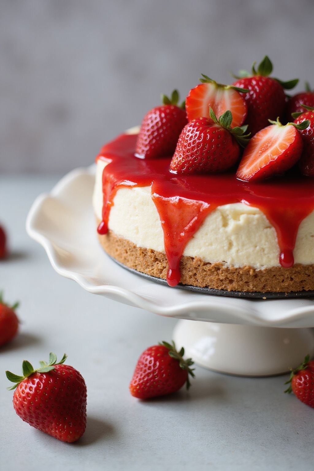 No-Bake Strawberry Cheesecake  