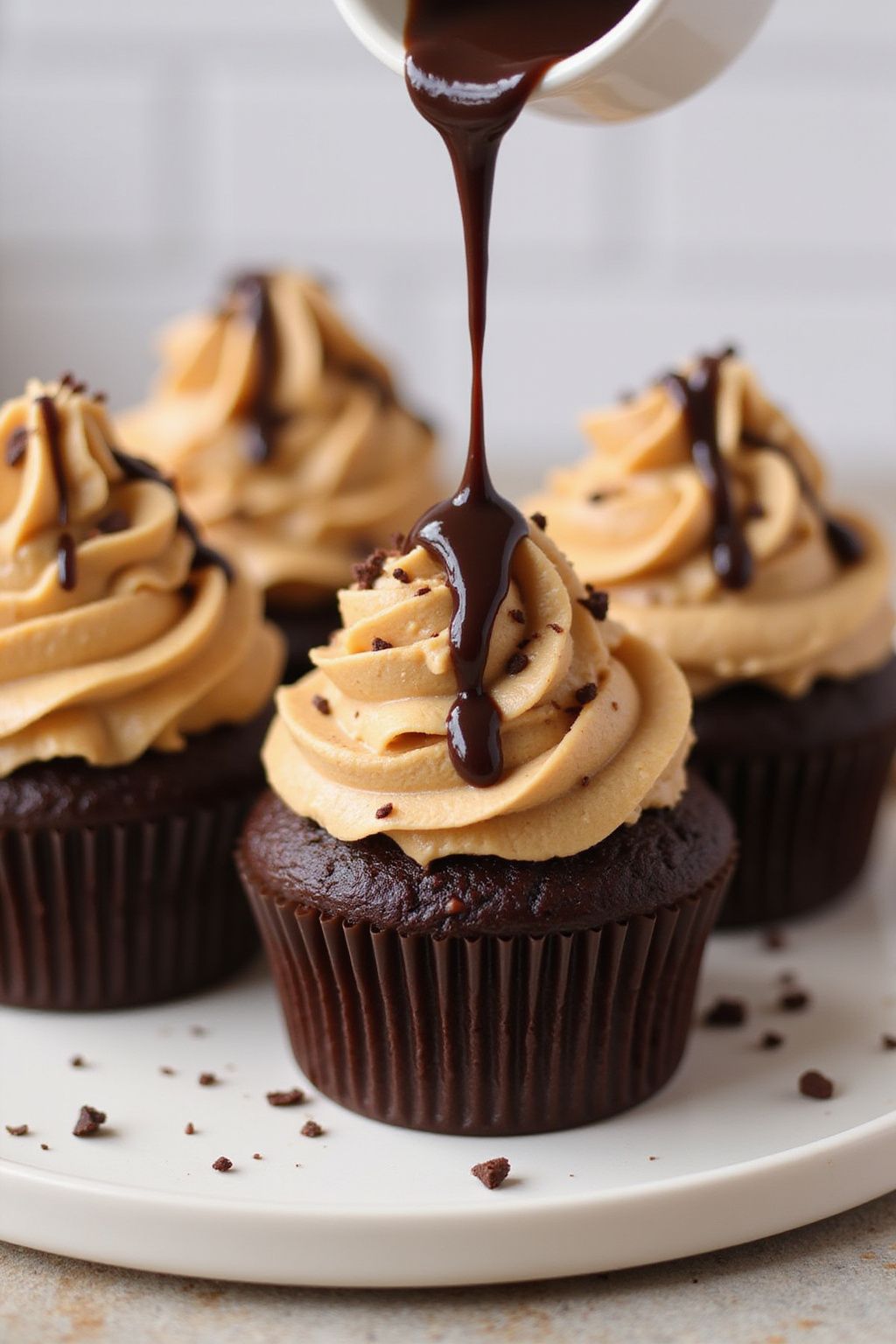 Peanut Butter Chocolate Cupcakes  