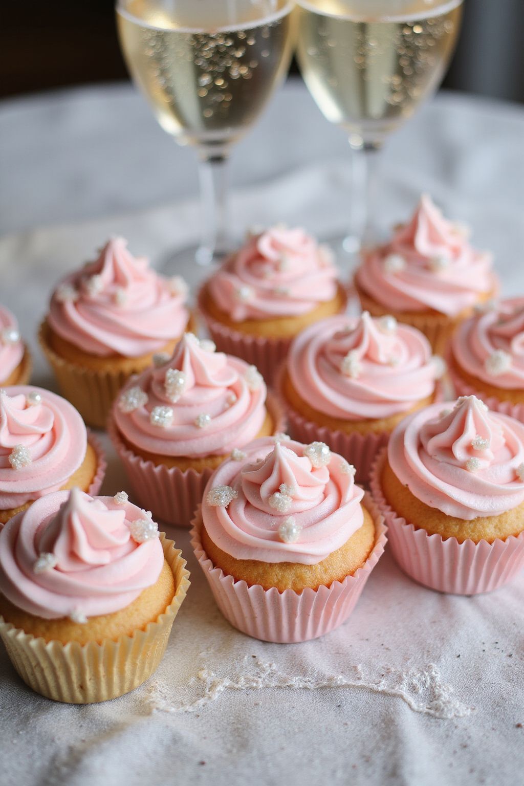 Pink Champagne Cupcakes 