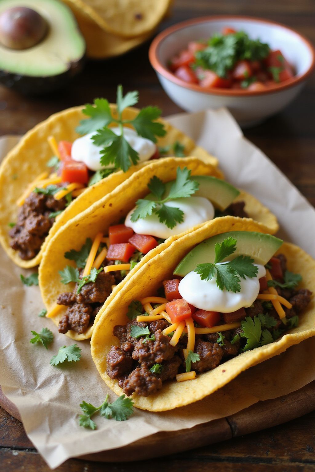 Quick Beef Tacos with Fresh Salsa  