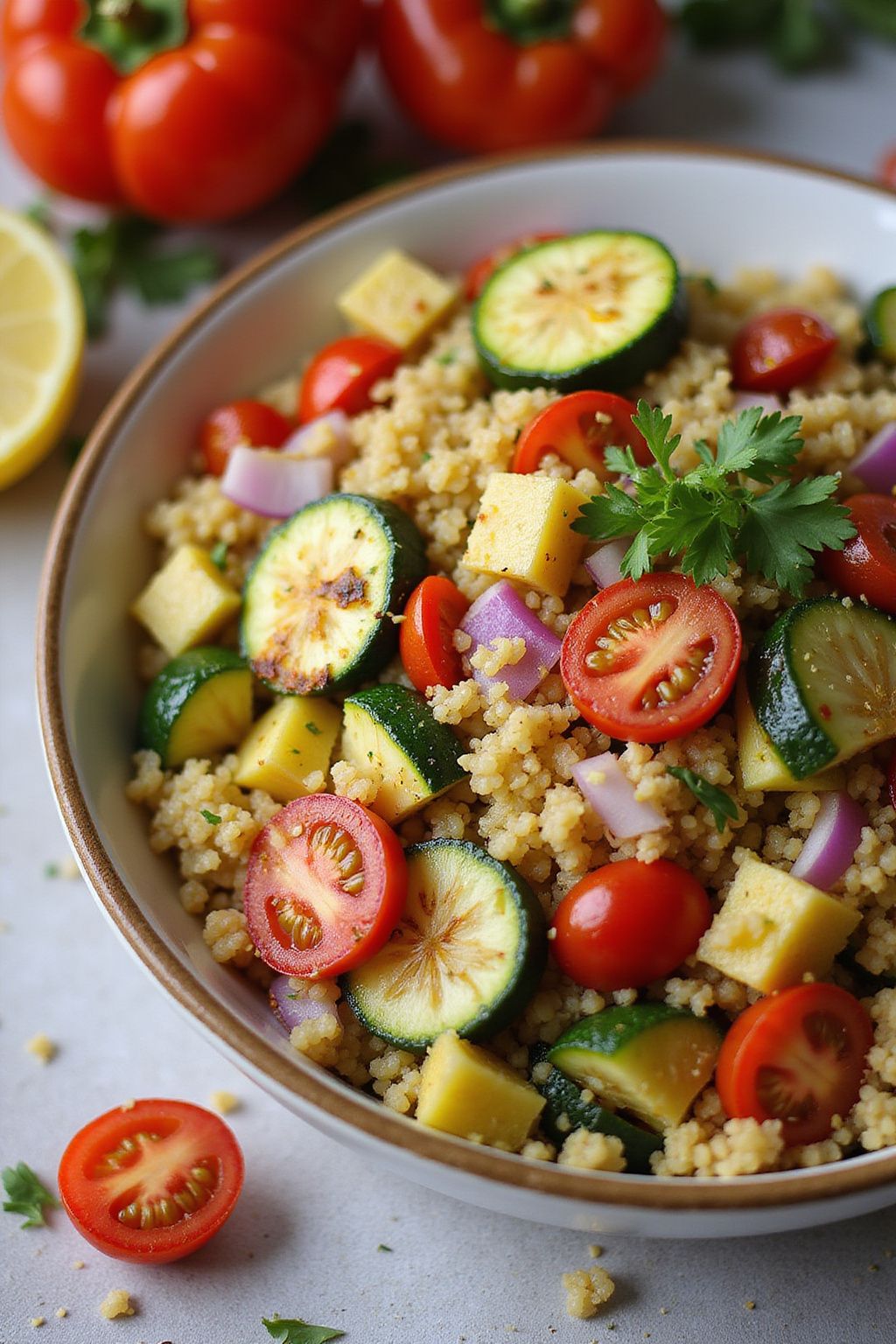 Quinoa Salad with Roasted Veggies  