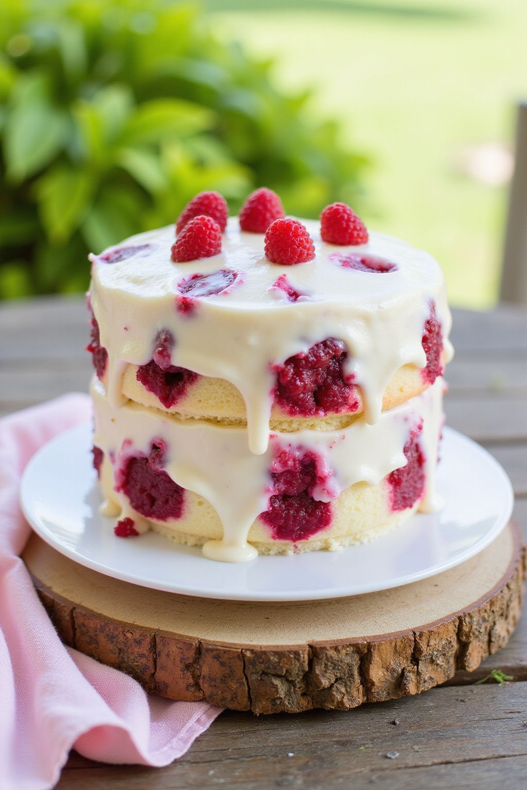 Raspberry Lemonade Cake  