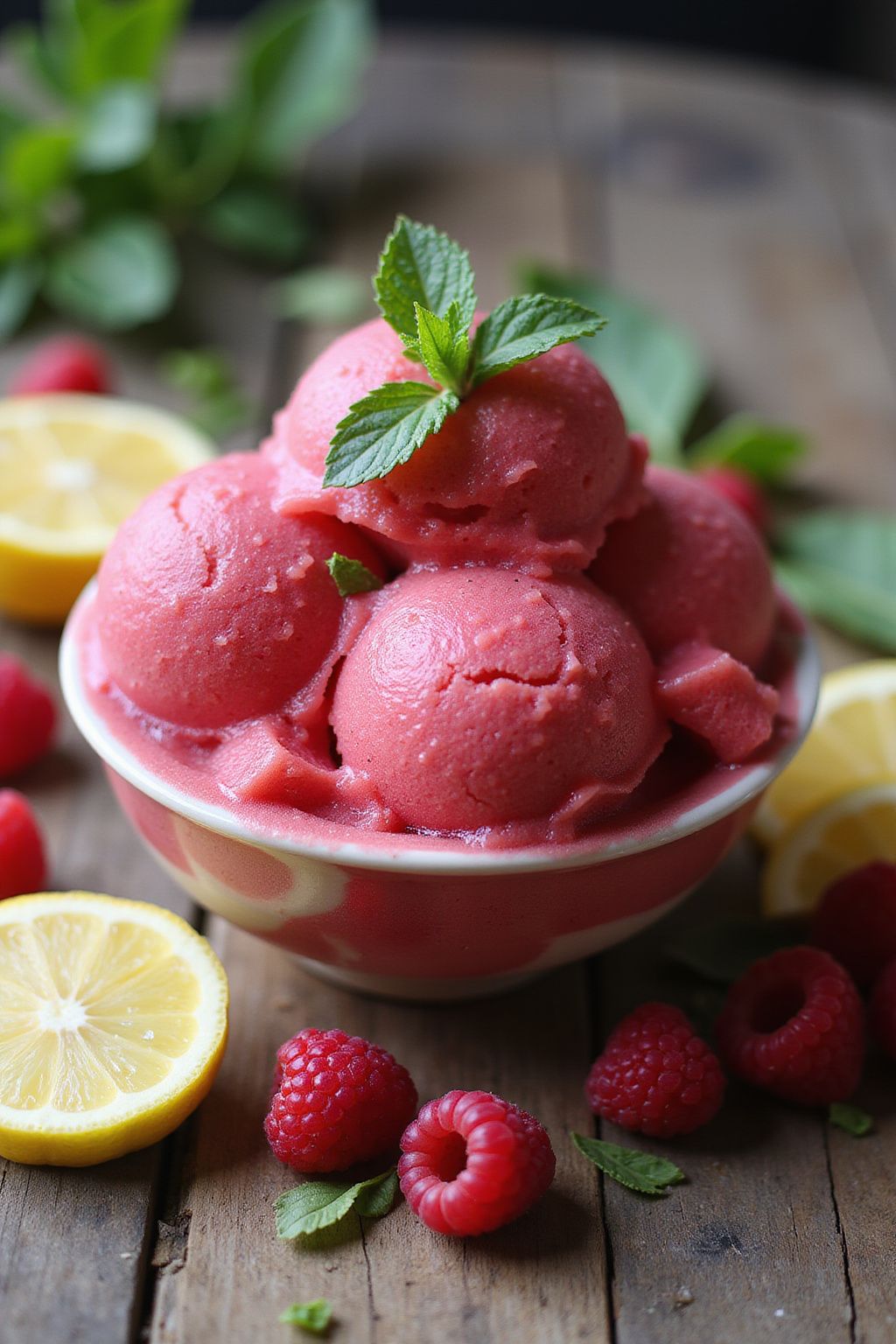 Raspberry Lemonade Sorbet  