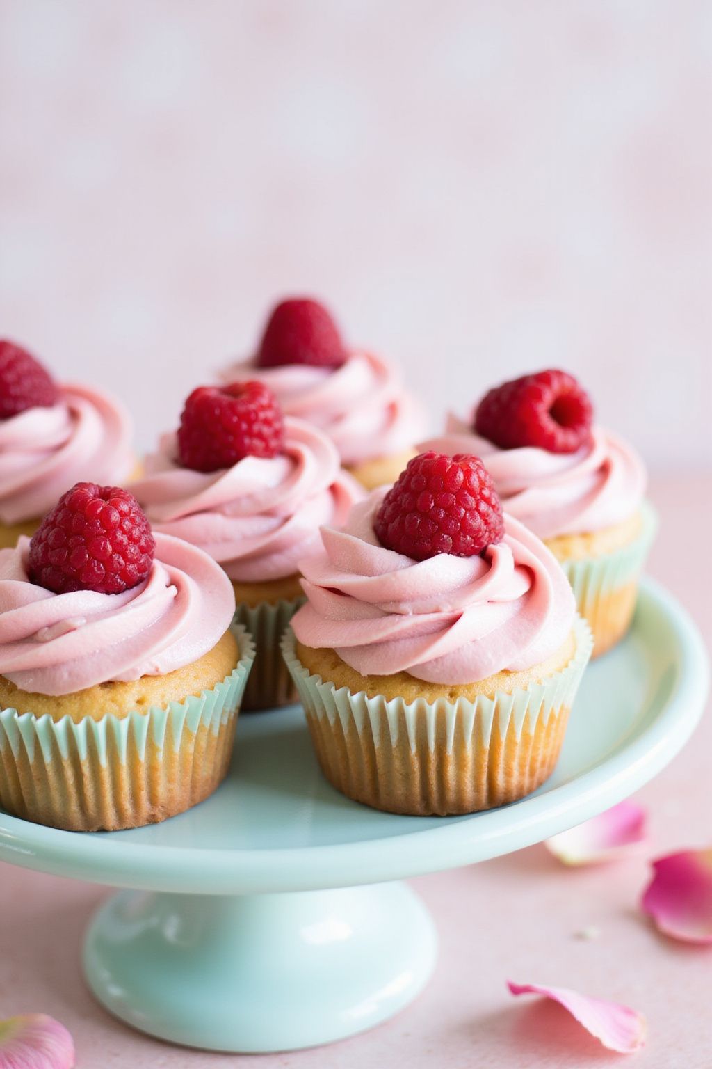 Raspberry Rose Cupcakes 