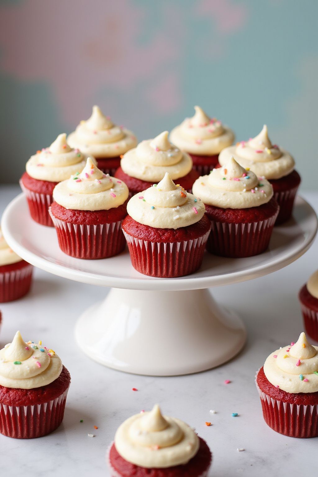 Red Velvet Cupcakes with Cream Cheese Frosting  