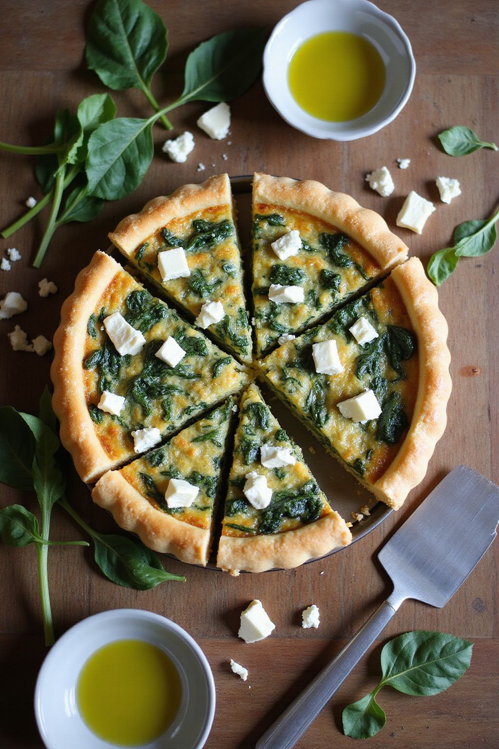 Savory Spinach and Feta Quiche  