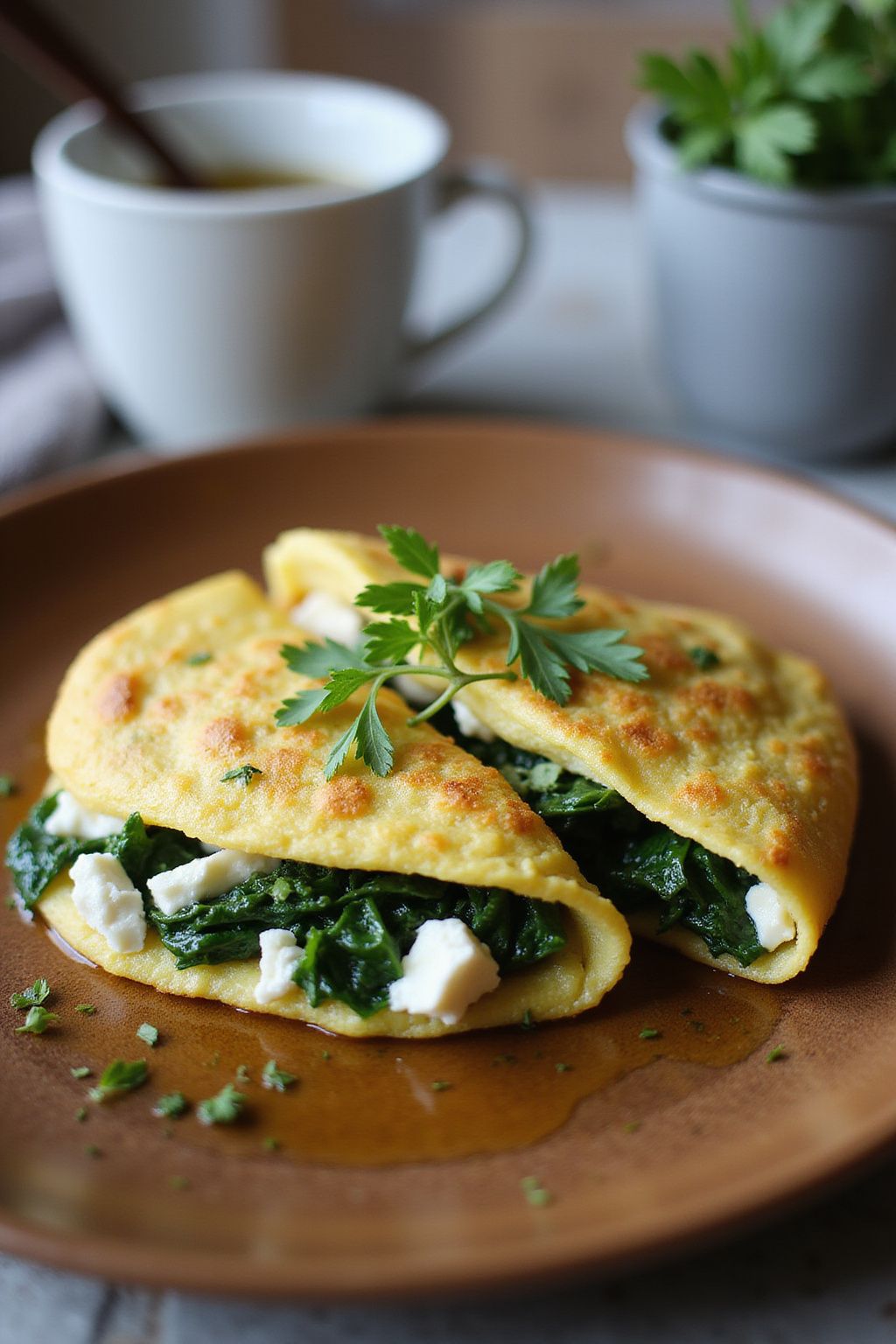 Spinach and Feta Omelette