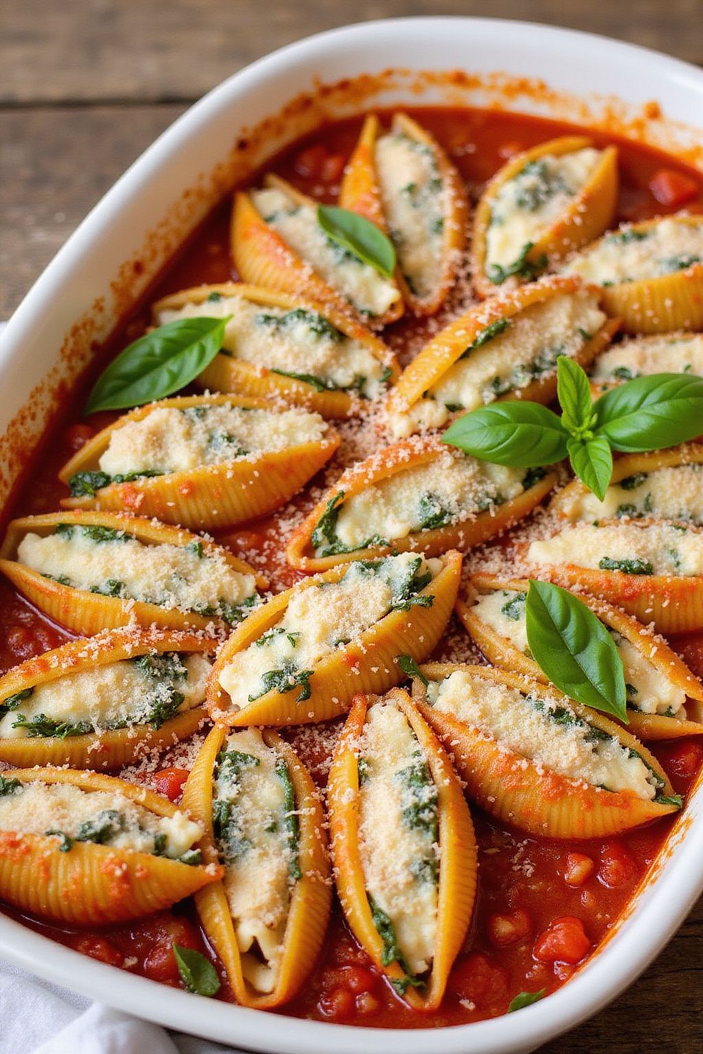 Spinach and Ricotta Stuffed Shells  